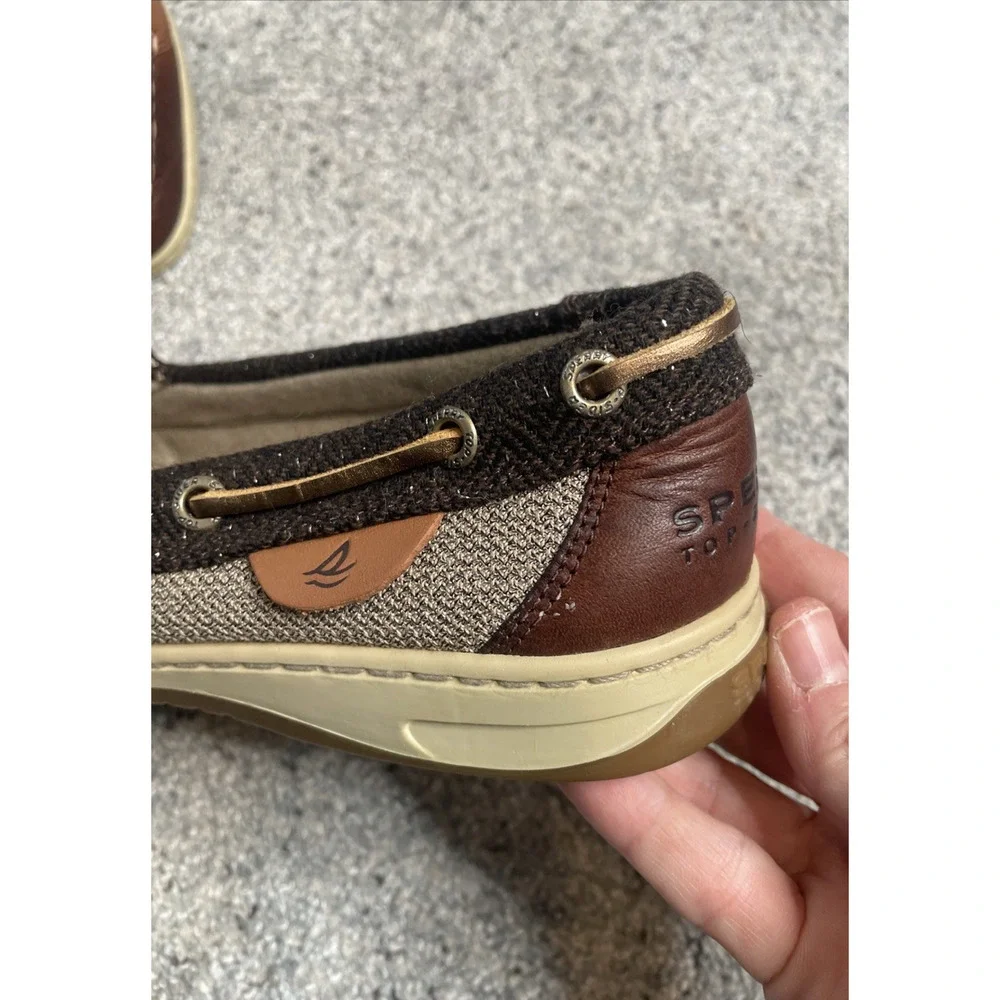 Sperry Top-Sider Women's Angelfish Boat Shoes Sz 8M Plaid Leather Comfort Preppy